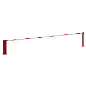 Manual barrier | with pneumatic spring | and fixed pole support | clear width: 6000 mm | with double profile cylinder lock on the main support